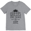 queens are born in june (2) V-Neck Tee