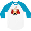 funny flashing naked nude christmas santa claus 3/4 Sleeve Shirt