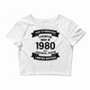 Premium Vintage  1980 Crop Top