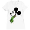 mickey puke Ladies Fitted T-Shirt