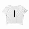 skinny white tie hipster cool school funny awesome geek shirt t shirt Crop Top