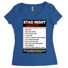 funny stag night checklist, ideal gift, christmas present Women's Triblend Scoop T-shirt