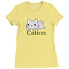 funny cat science t shirt Ladies Fitted T-Shirt