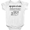 Appreciate Baby Bodysuit