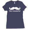 hey moustache! Ladies Fitted T-Shirt