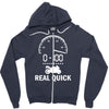 0 100 real quick Zipper Hoodie