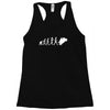 'evolution motorcycle' funny Racerback Tank