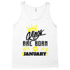 Kings Are Born In January Tank Top