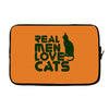 real men love cats, funny quote Laptop sleeve