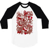 rood en wit 3/4 Sleeve Shirt