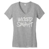 wicked smart smaht Women's V-Neck T-Shirt