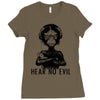 hear no evil Ladies Fitted T-Shirt
