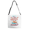 i'm booked Adjustable Strap Totes