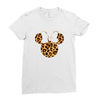 Minnie Mouse Leopard Ladies Fitted T-Shirt