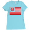 b red Ladies Fitted T-Shirt