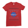 santa christmas Ladies Fitted T-Shirt
