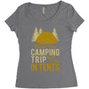 dude that camp trip in tents funny Women's Triblend Scoop T-shirt