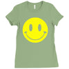 smiley face mens Ladies Fitted T-Shirt