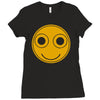 funny smiley face Ladies Fitted T-Shirt