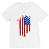 sa distress flag cool american V-Neck Tee