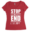 stop snow pression end winter funny Women's Triblend Scoop T-shirt
