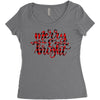 merry and bright Women's Triblend Scoop T-shirt