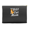 world's best cat mom Accessory Pouches