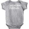 proper use of apostrophe's Baby Onesie