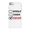 too busy playing fortnite (black) iPhone 7 Case