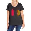what up dog ketchup hot dog Ladies Curvy T-Shirt