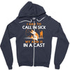 arm in cast Zipper Hoodie