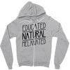 educated, natural, melanated Zipper Hoodie