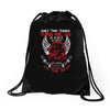 biker funny Drawstring Bags