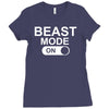 beast mode on Ladies Fitted T-Shirt