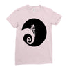 nightmare before christmas black logo Ladies Fitted T-Shirt