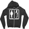 your girlfriend vs my girlfriend funny pub jokr  impress your friends! Zipper Hoodie
