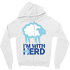 i m with herd Zipper Hoodie