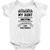 Dear Auntie, Thanks For Being My Aunt Infant Clothing