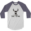 i am the stag stag night hen wedding mens 3/4 Sleeve Shirt
