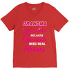 Grandma Was Created Because Need Real Heroes V-Neck Tee