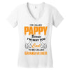 I'm Called Pappy  Because  I'm Way Too Cool To Be Called Grandfather Women's V-Neck T-Shirt