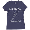 lick the tip shirt by the savage chef Ladies Fitted T-Shirt