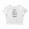 number one dad funny t shirt binary nerd geek tee s 3xl Crop Top