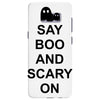 say boo and scary on 2 Samsung Galaxy S8 Plus