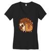 pancake pug Women's V-Neck T-Shirt