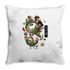 dragon freedom Throw Pillow