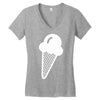 ice cream cone funny Women's V-Neck T-Shirt