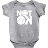 not ok baseball Baby Onesie