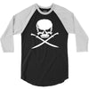 biker pirate skull bones swords 3/4 Sleeve Shirt