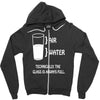 technically the glass is always full Zipper Hoodie